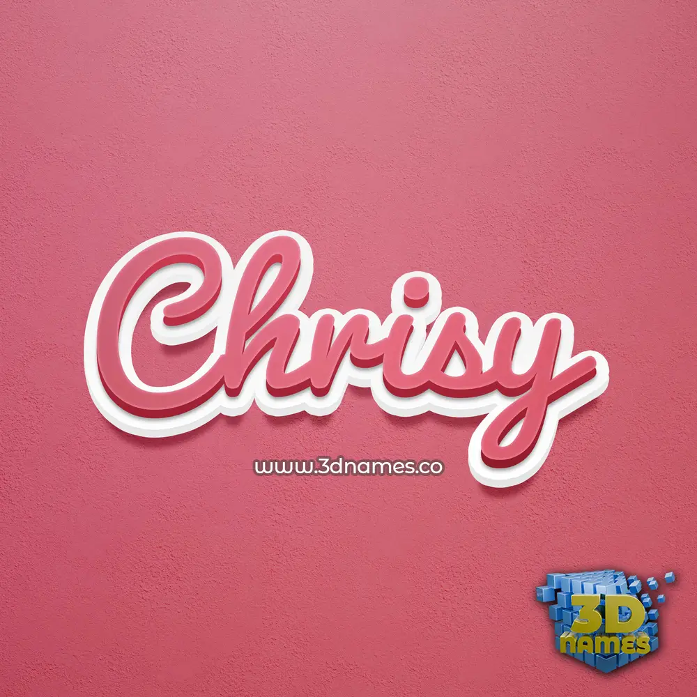 chrisy in Red Scribble style - 3D name wallpaper