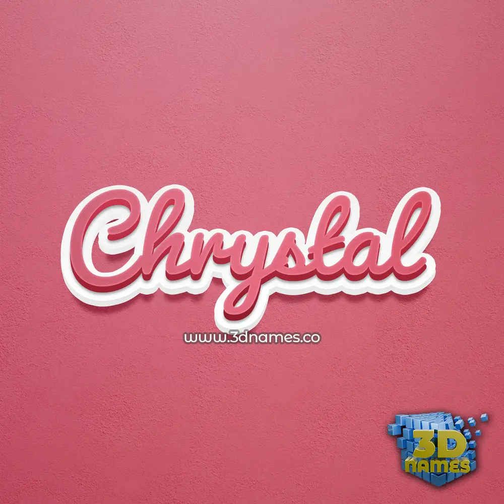 chrystal in Red Scribble style - 3D name wallpaper