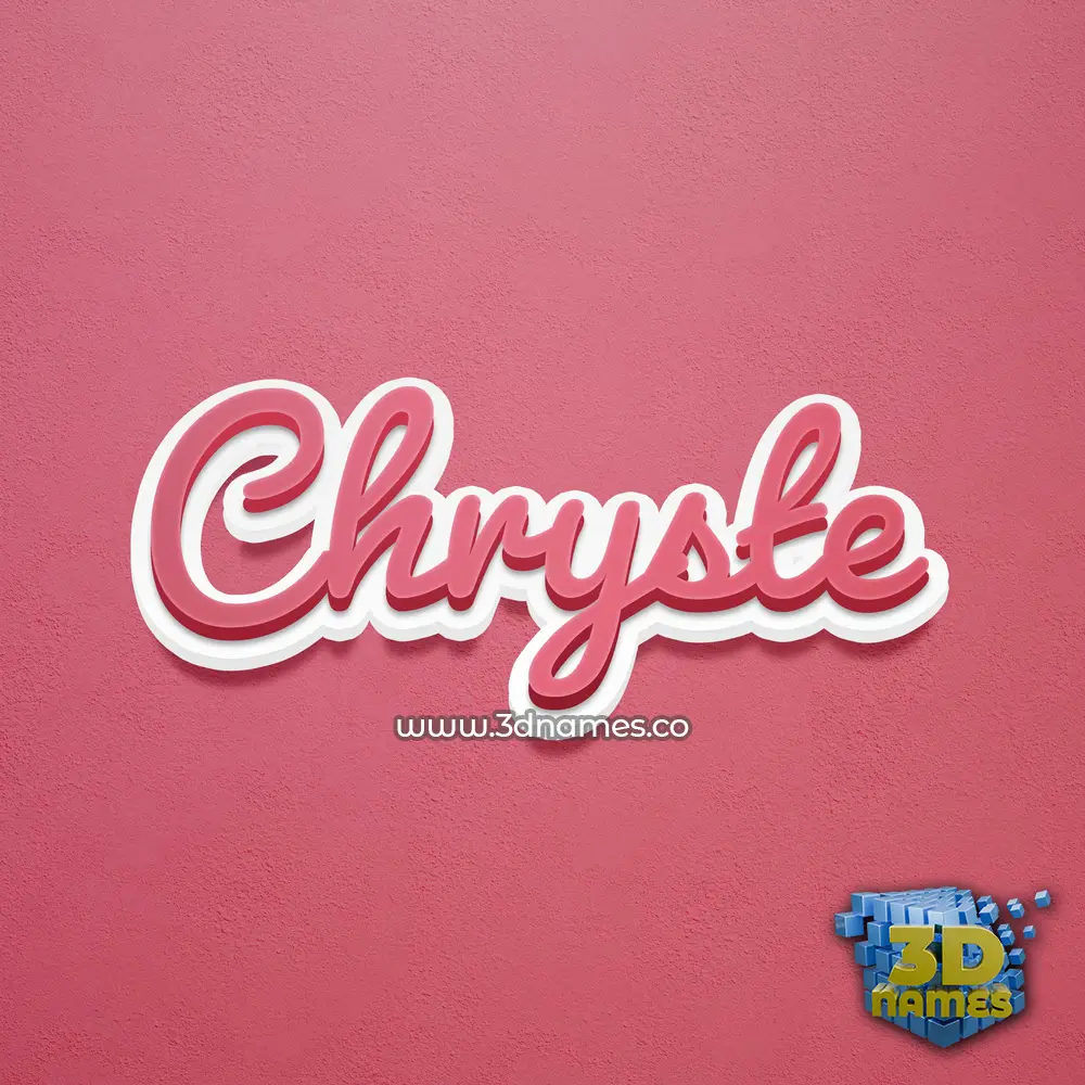 chryste in Red Scribble style - 3D name wallpaper