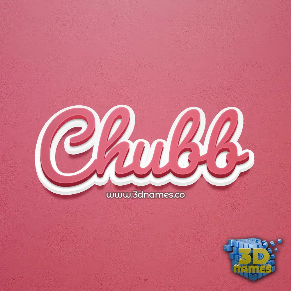 chubb in Red Scribble style - 3D name wallpaper