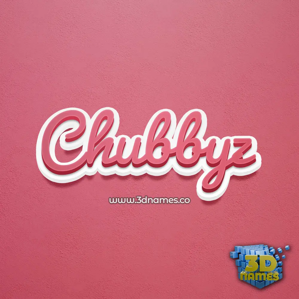 chubbyz in Red Scribble style - 3D name wallpaper