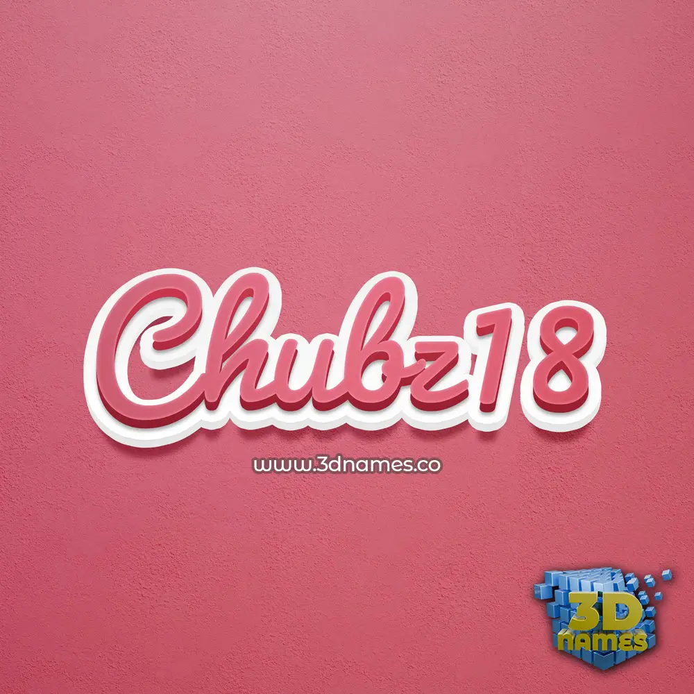 chubz18 in Red Scribble style - 3D name wallpaper