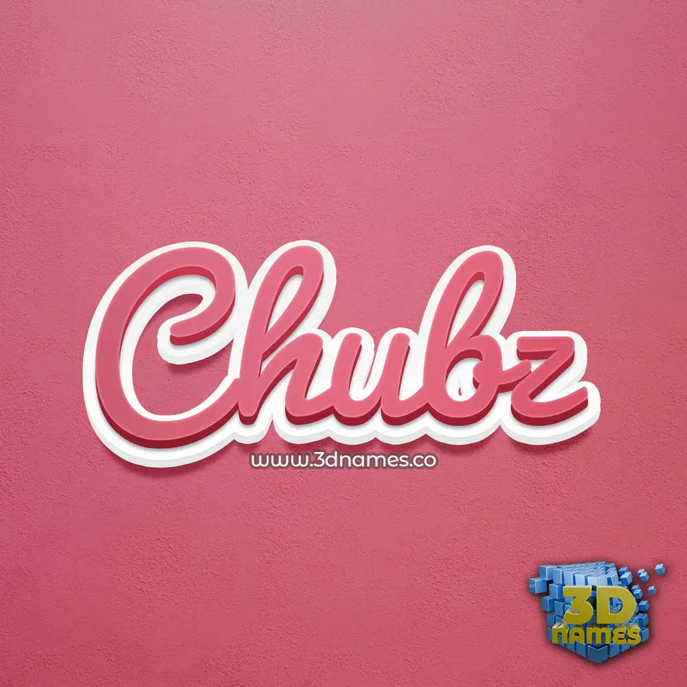 chubz in Red Scribble style - 3D name wallpaper