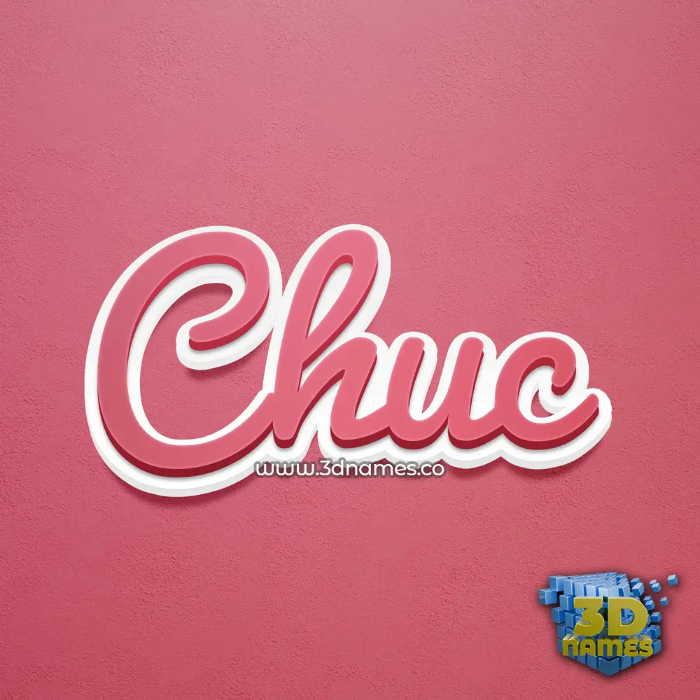 chuc in Red Scribble style - 3D name wallpaper