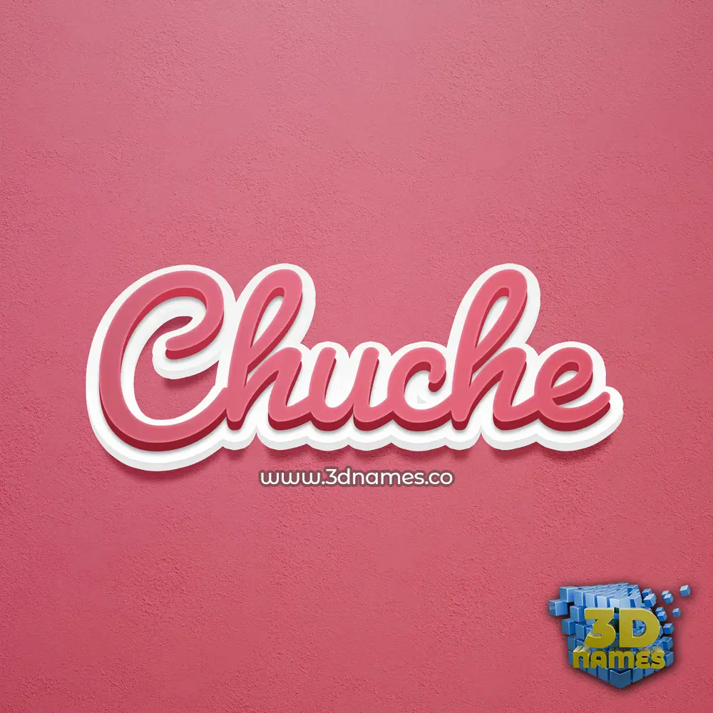 chuche in Red Scribble style - 3D name wallpaper
