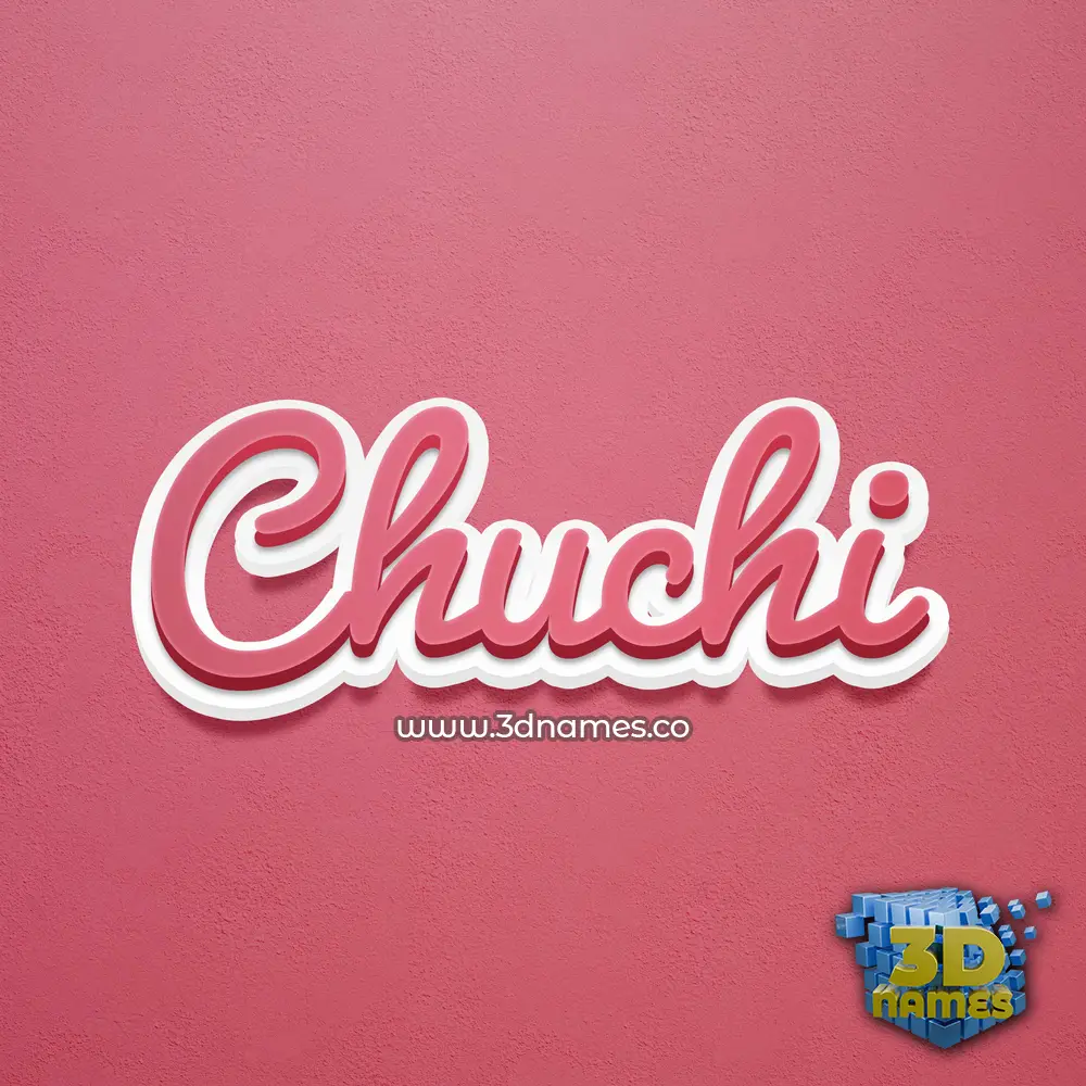 chuchi in Red Scribble style - 3D name wallpaper