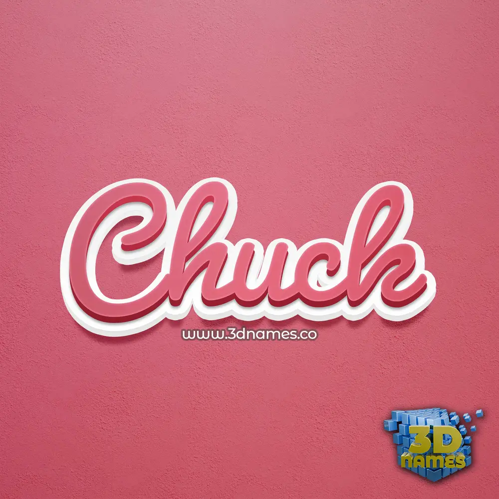 chuck in Red Scribble style - 3D name wallpaper