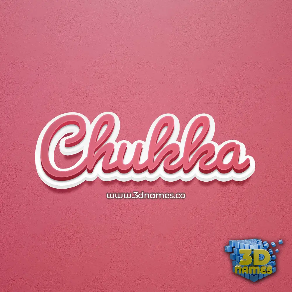 chukka in Red Scribble style - 3D name wallpaper