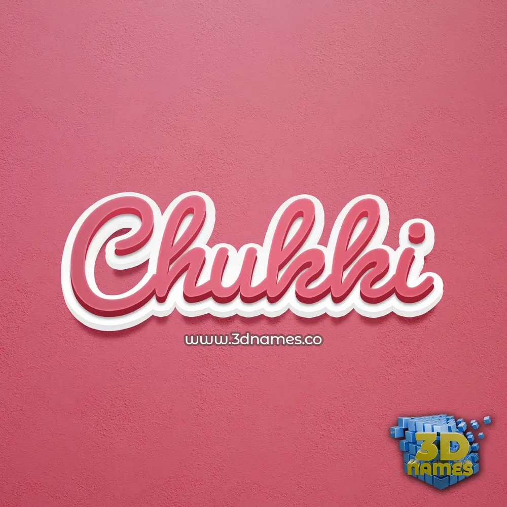 chukki in Red Scribble style - 3D name wallpaper