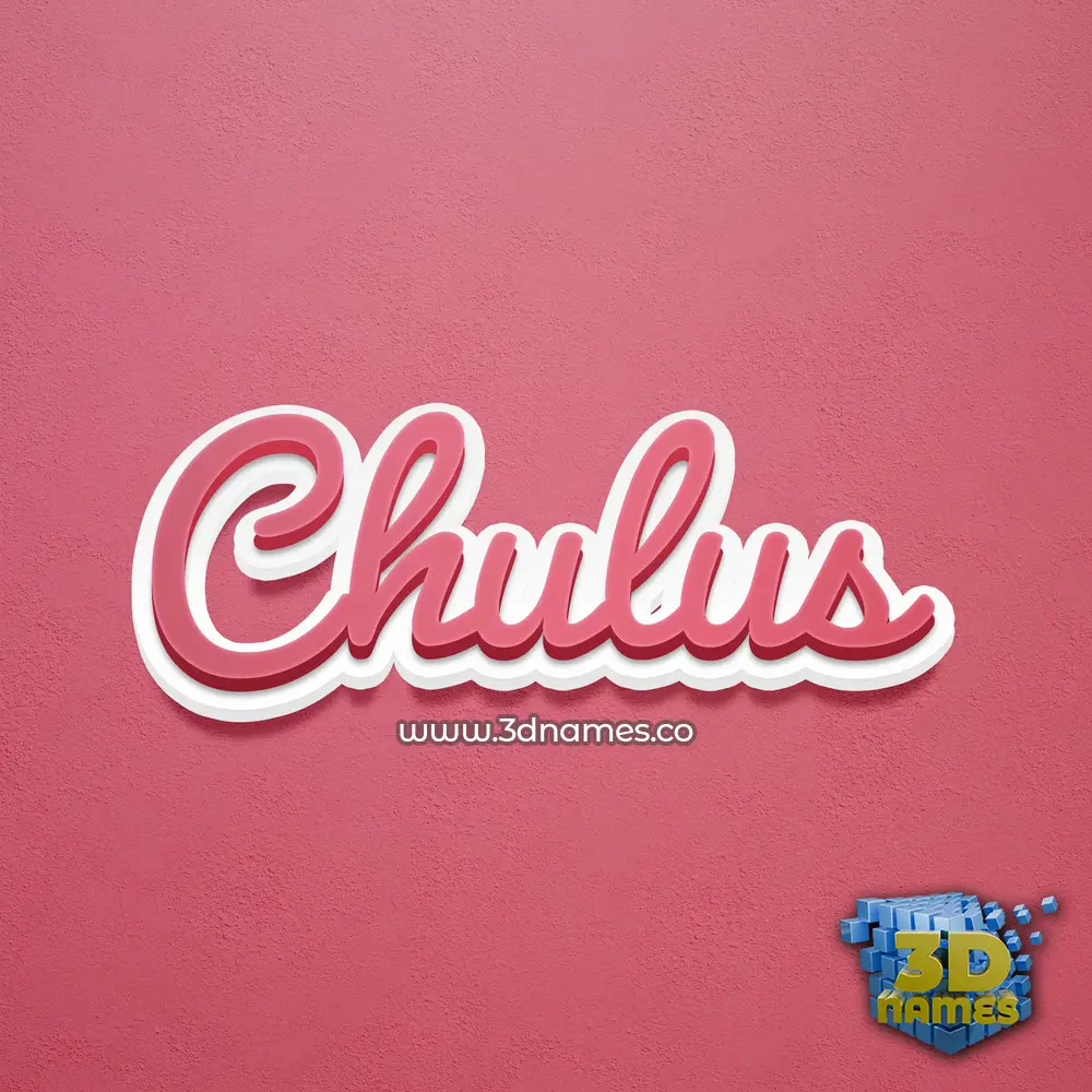 chulus in Red Scribble style - 3D name wallpaper