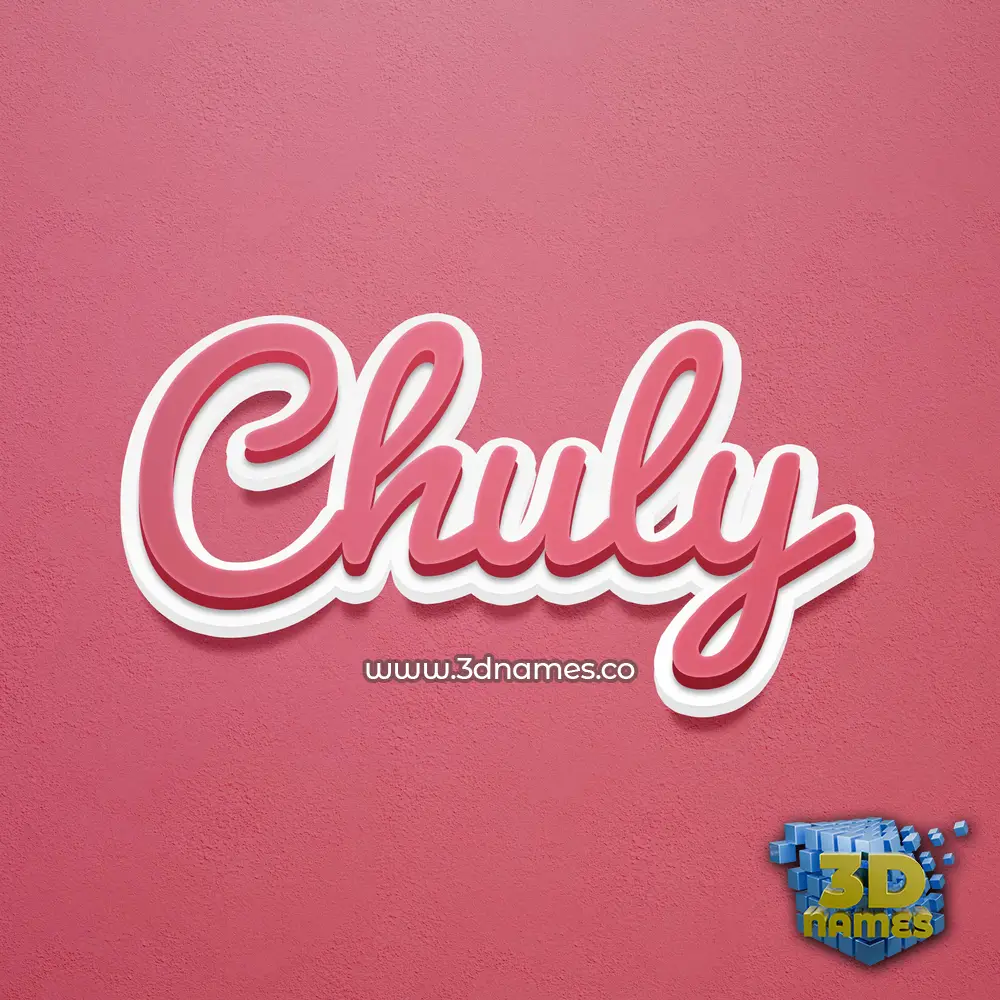 chuly in Red Scribble style - 3D name wallpaper