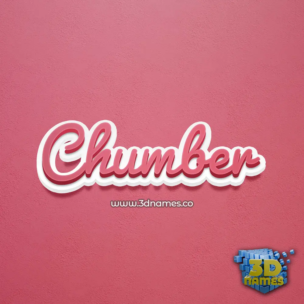 chumber in Red Scribble style - 3D name wallpaper
