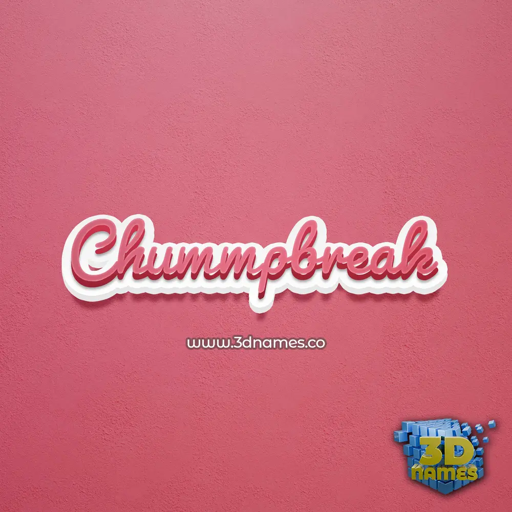 chummpbreak in Red Scribble style - 3D name wallpaper