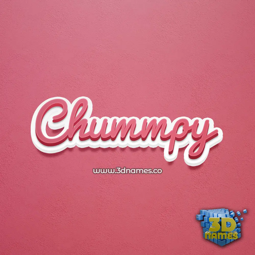 chummpy in Red Scribble style - 3D name wallpaper