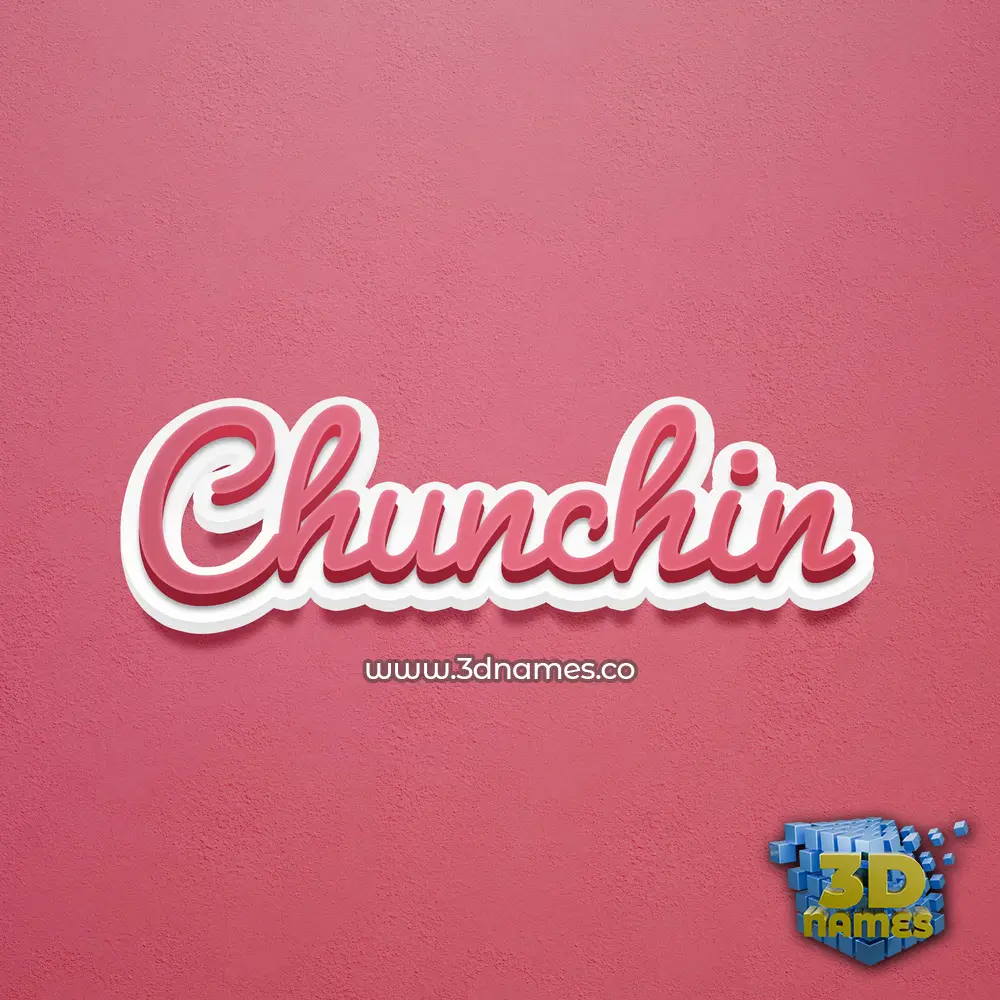 chunchin in Red Scribble style - 3D name wallpaper