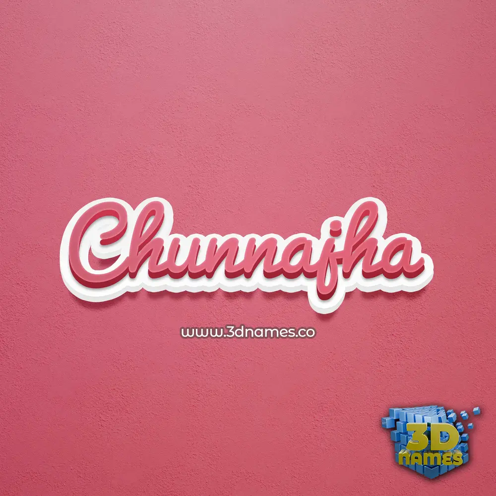 chunnajha in Red Scribble style - 3D name wallpaper