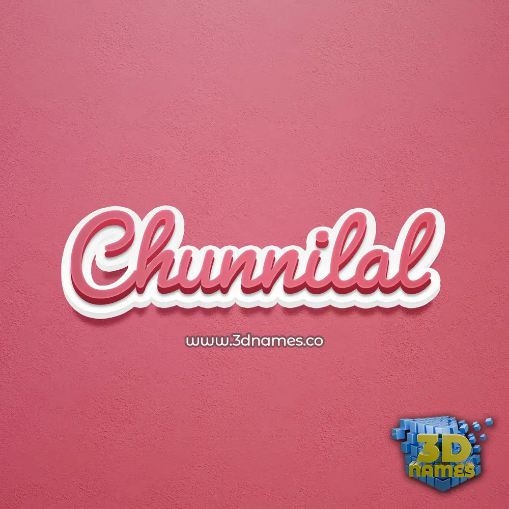 chunnilal in Red Scribble style - 3D name wallpaper