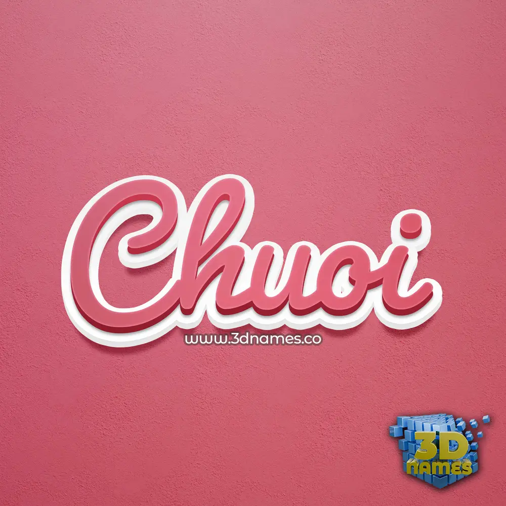 chuoi in Red Scribble style - 3D name wallpaper