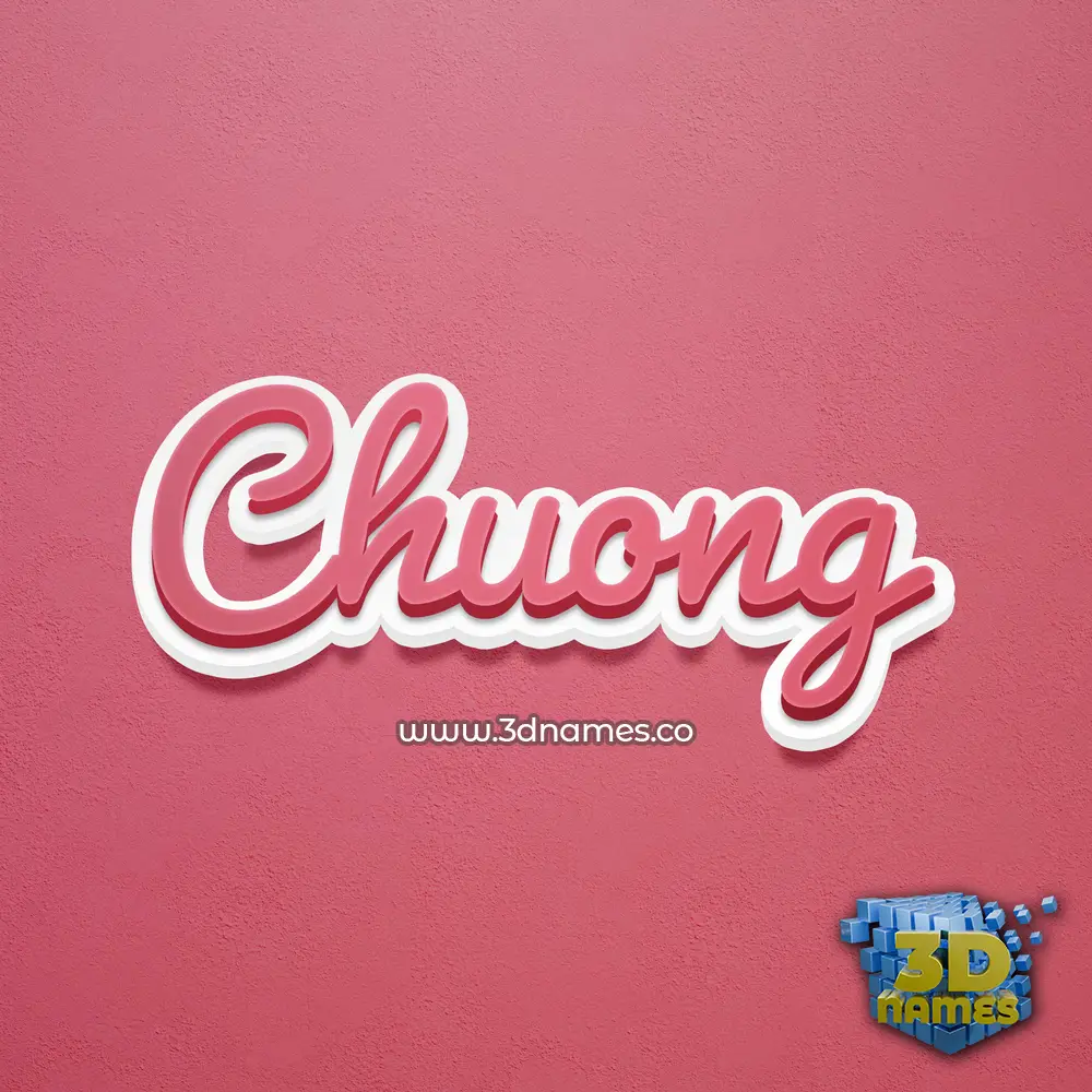 chuong in Red Scribble style - 3D name wallpaper