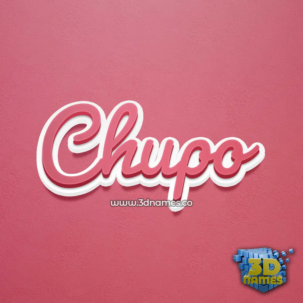 chupo in Red Scribble style - 3D name wallpaper
