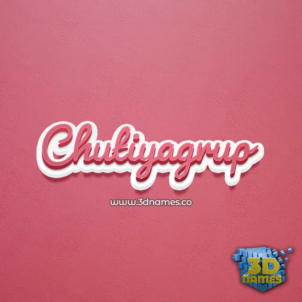 chutiyagrup in Red Scribble style - 3D name wallpaper