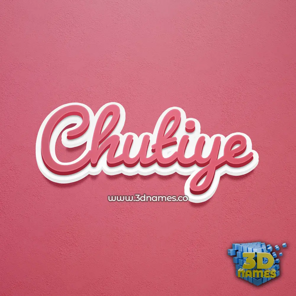 chutiye in Red Scribble style - 3D name wallpaper