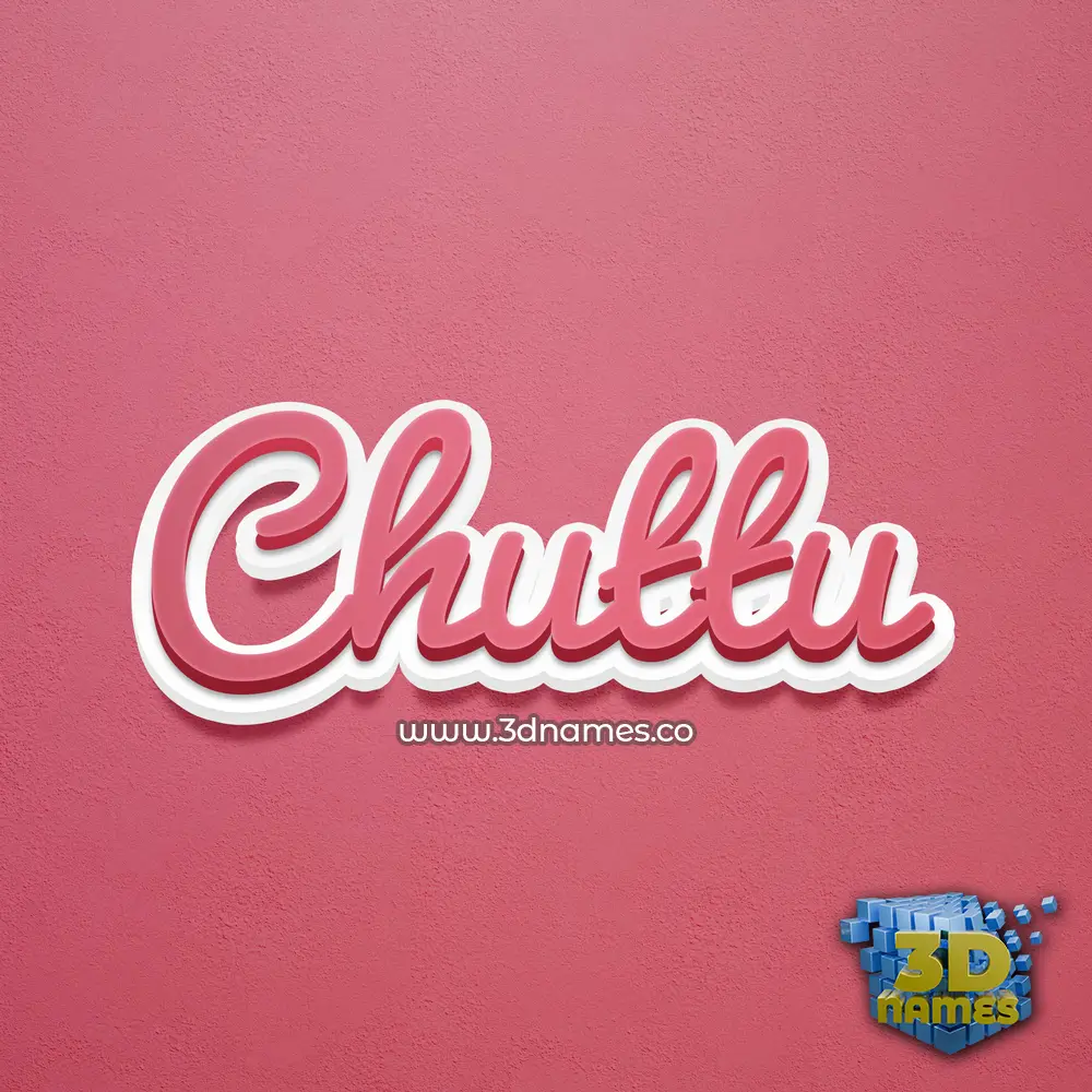 chuttu in Red Scribble style - 3D name wallpaper