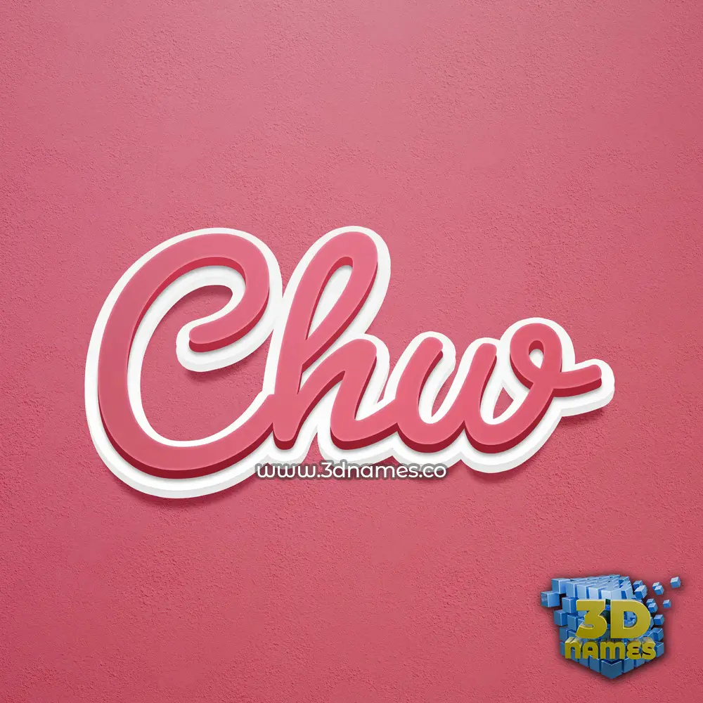 chw in Red Scribble style - 3D name wallpaper