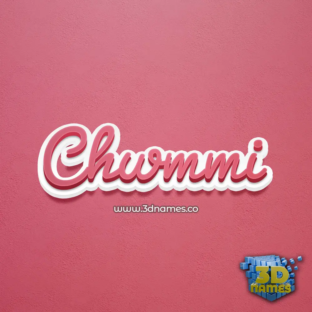 chwmmi in Red Scribble style - 3D name wallpaper