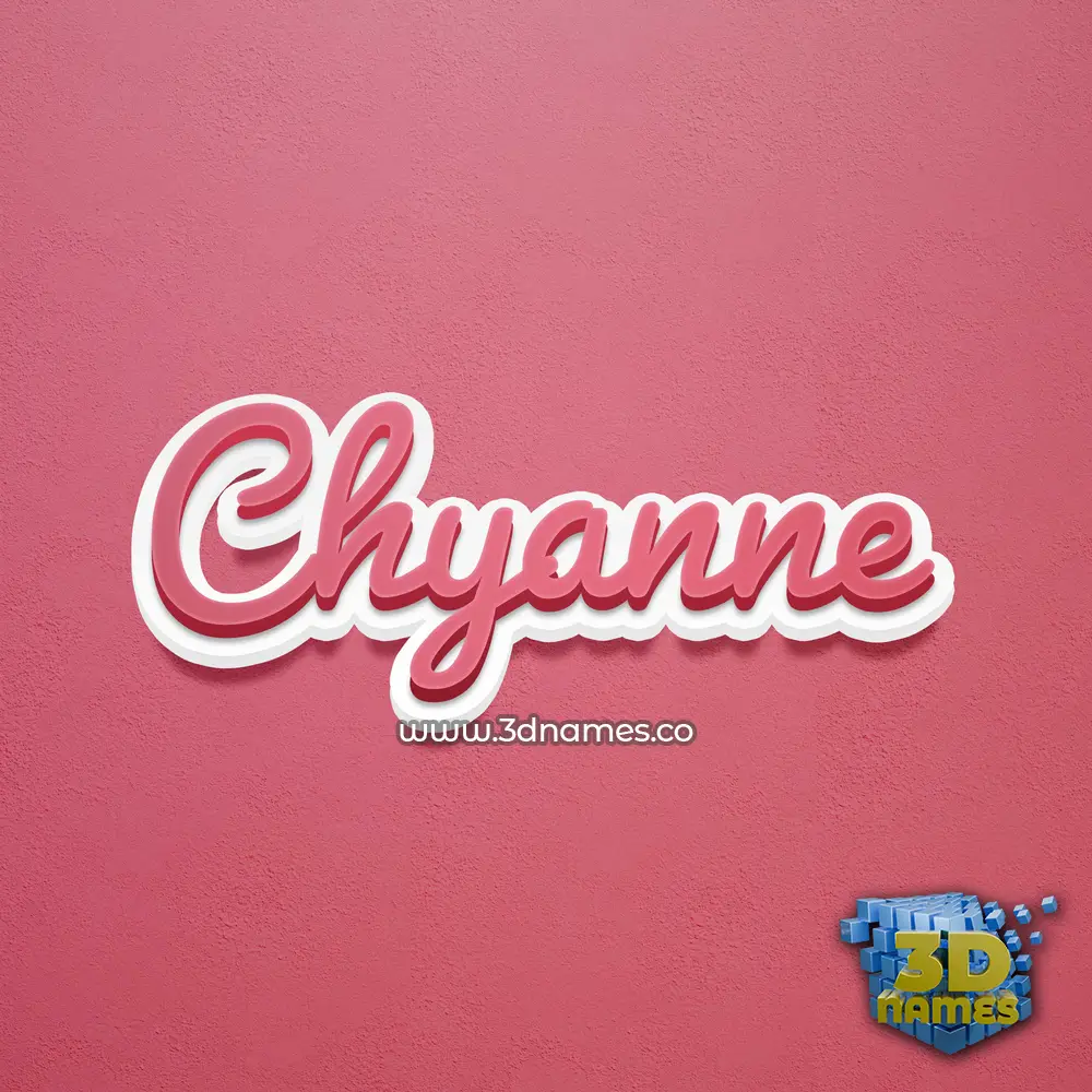 chyanne in Red Scribble style - 3D name wallpaper