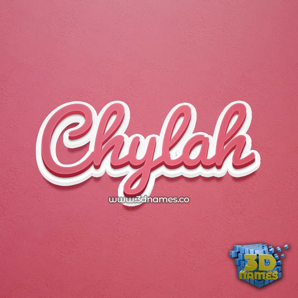 chylah in Red Scribble style - 3D name wallpaper