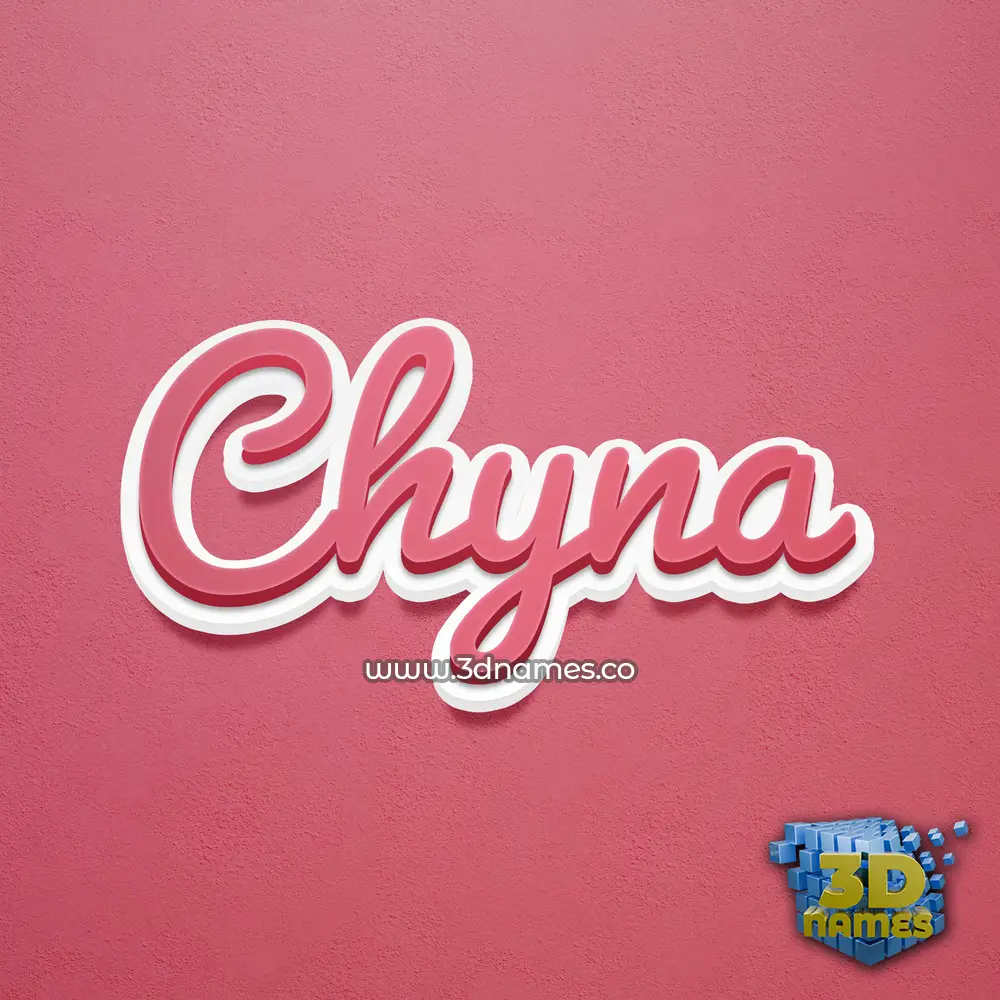 chyna in Red Scribble style - 3D name wallpaper