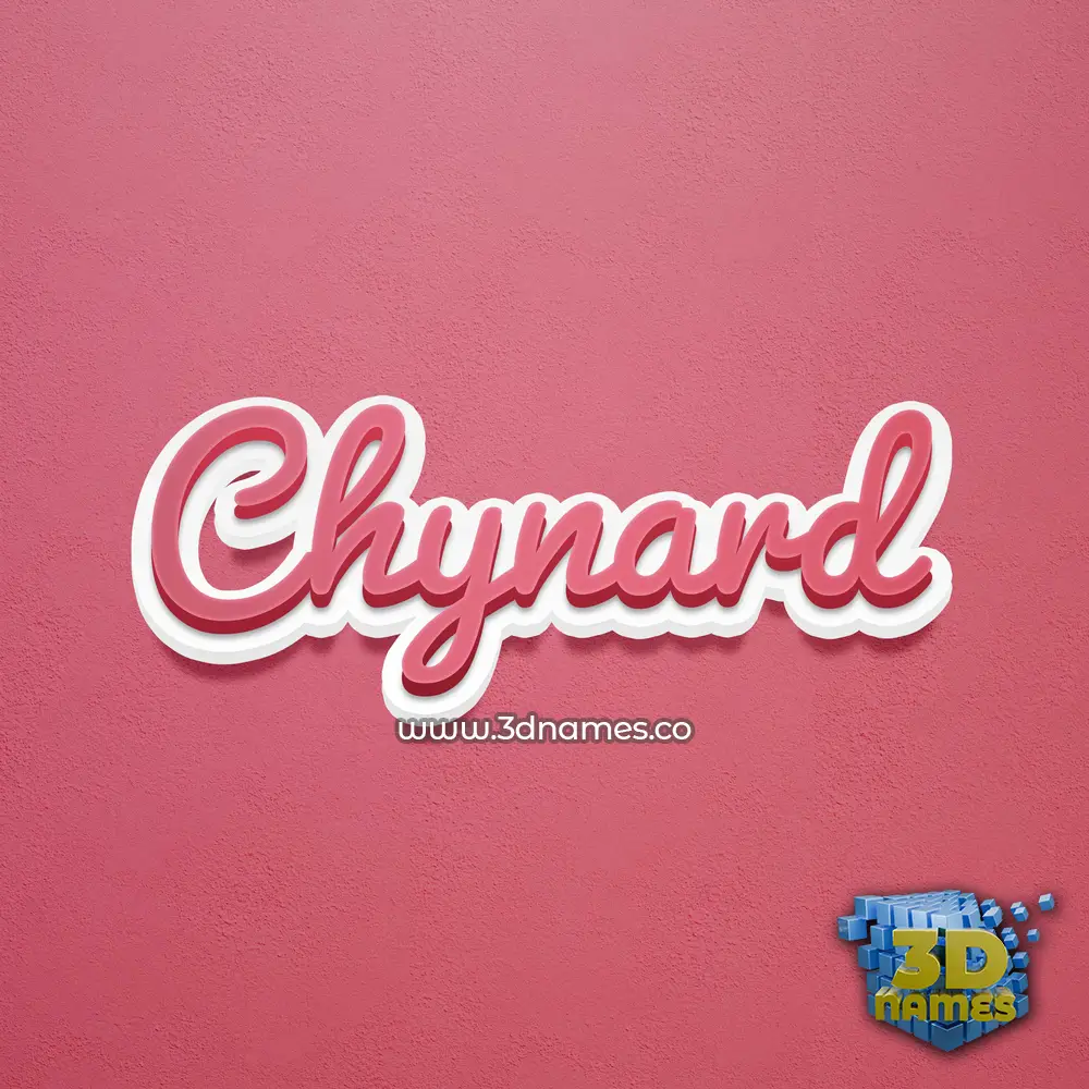chynard in Red Scribble style - 3D name wallpaper