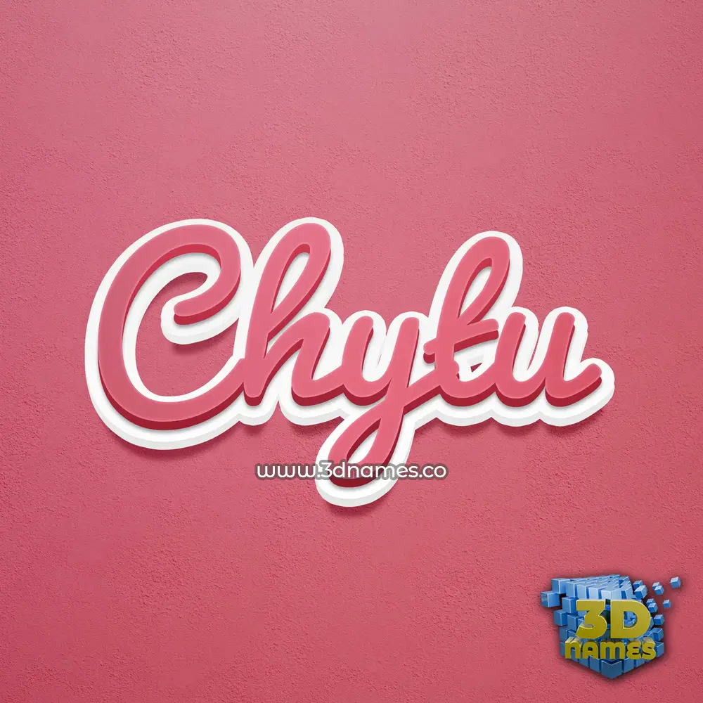 chytu in Red Scribble style - 3D name wallpaper