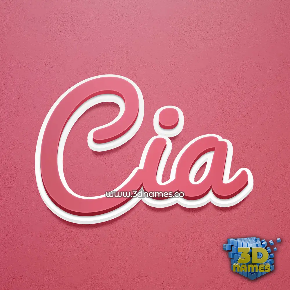 cia in Red Scribble style - 3D name wallpaper