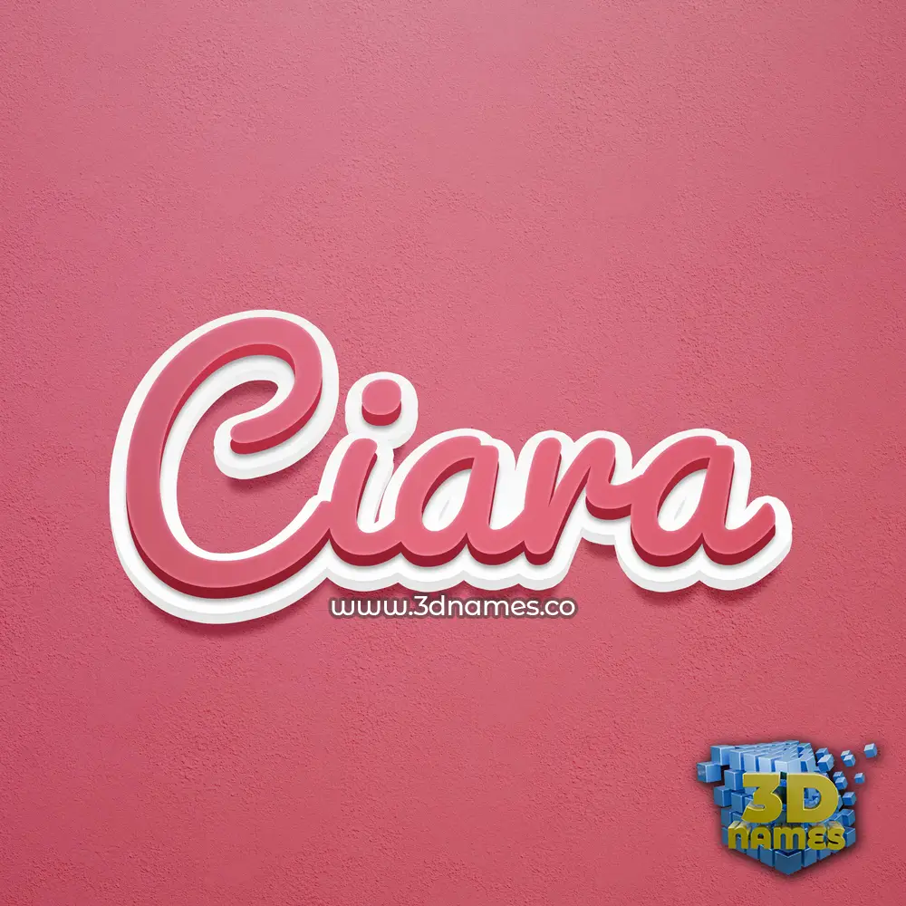 ciara in Red Scribble style - 3D name wallpaper