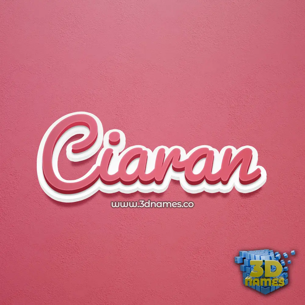 ciaran in Red Scribble style - 3D name wallpaper