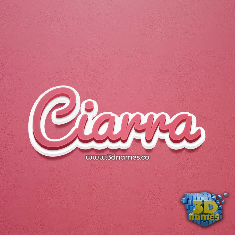 ciarra in Red Scribble style - 3D name wallpaper