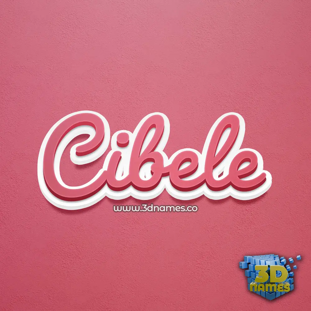cibele in Red Scribble style - 3D name wallpaper
