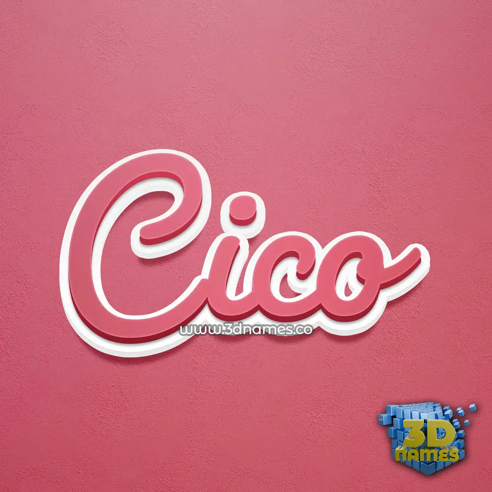 cico in Red Scribble style - 3D name wallpaper