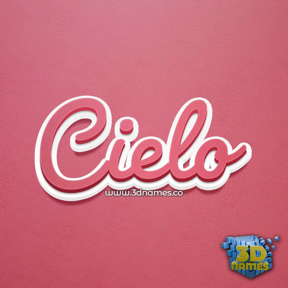 cielo in Red Scribble style - 3D name wallpaper
