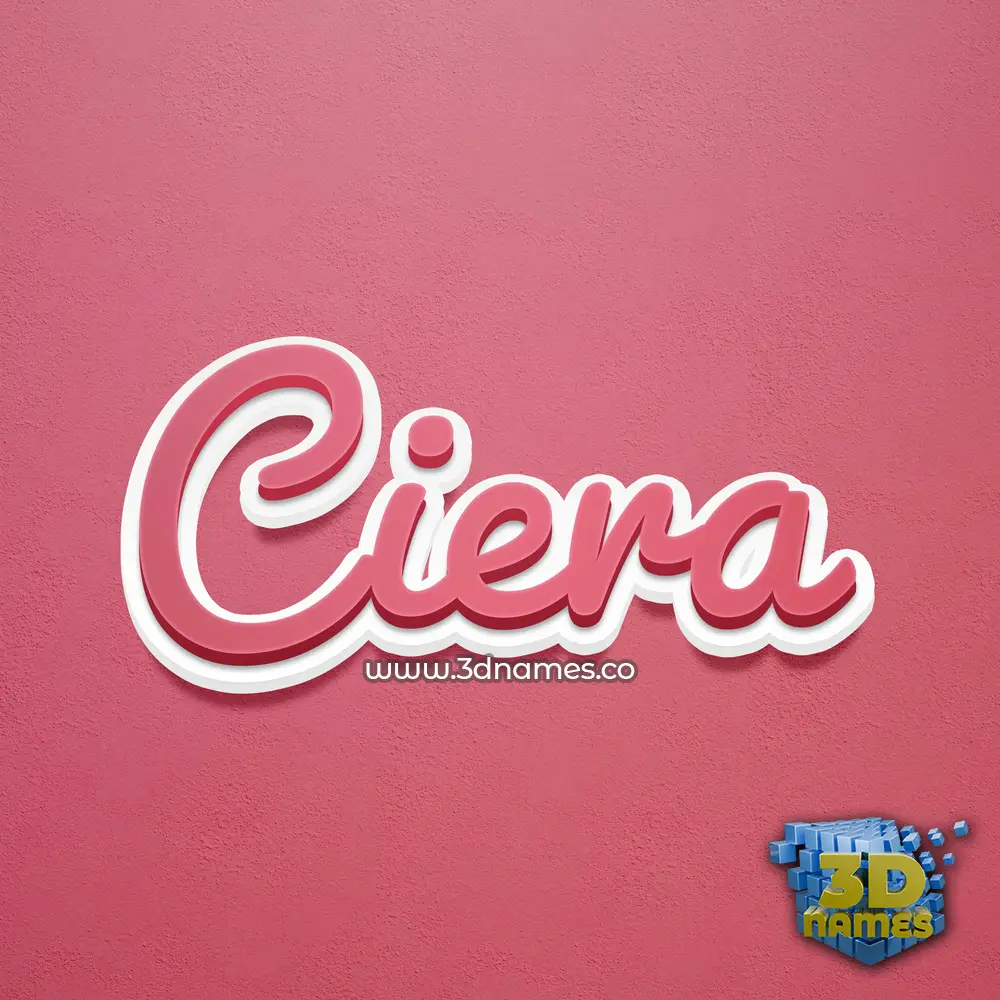 ciera in Red Scribble style - 3D name wallpaper
