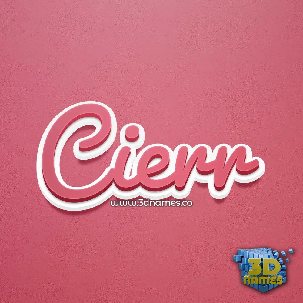 cierr in Red Scribble style - 3D name wallpaper