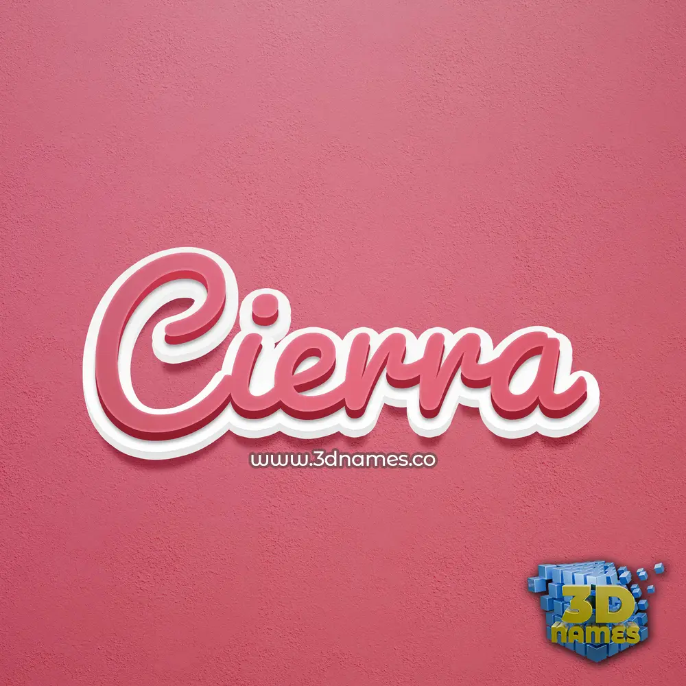 cierra in Red Scribble style - 3D name wallpaper