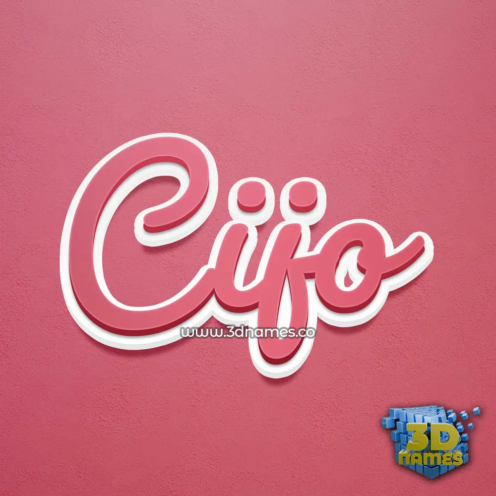 cijo in Red Scribble style - 3D name wallpaper