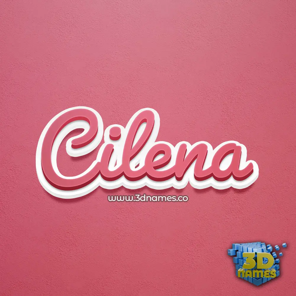 cilena in Red Scribble style - 3D name wallpaper