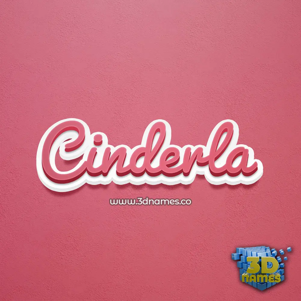 cinderla in Red Scribble style - 3D name wallpaper