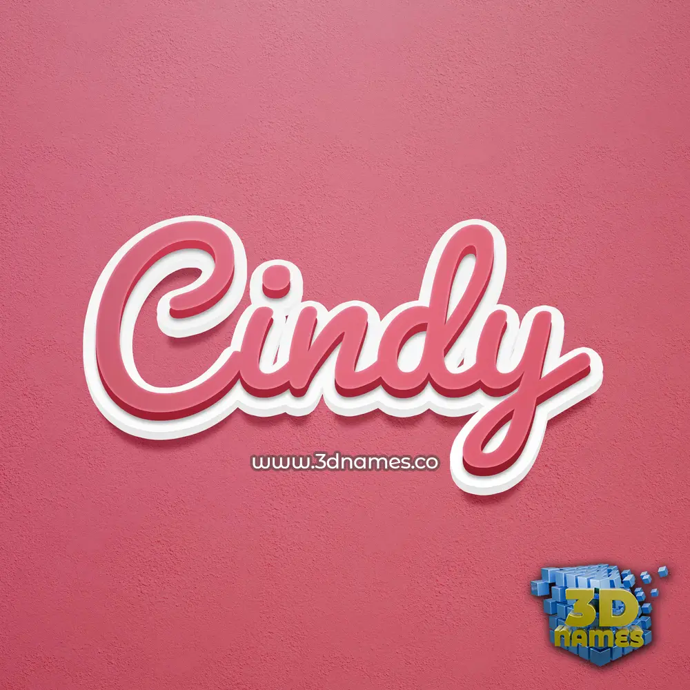 cindy in Red Scribble style - 3D name wallpaper