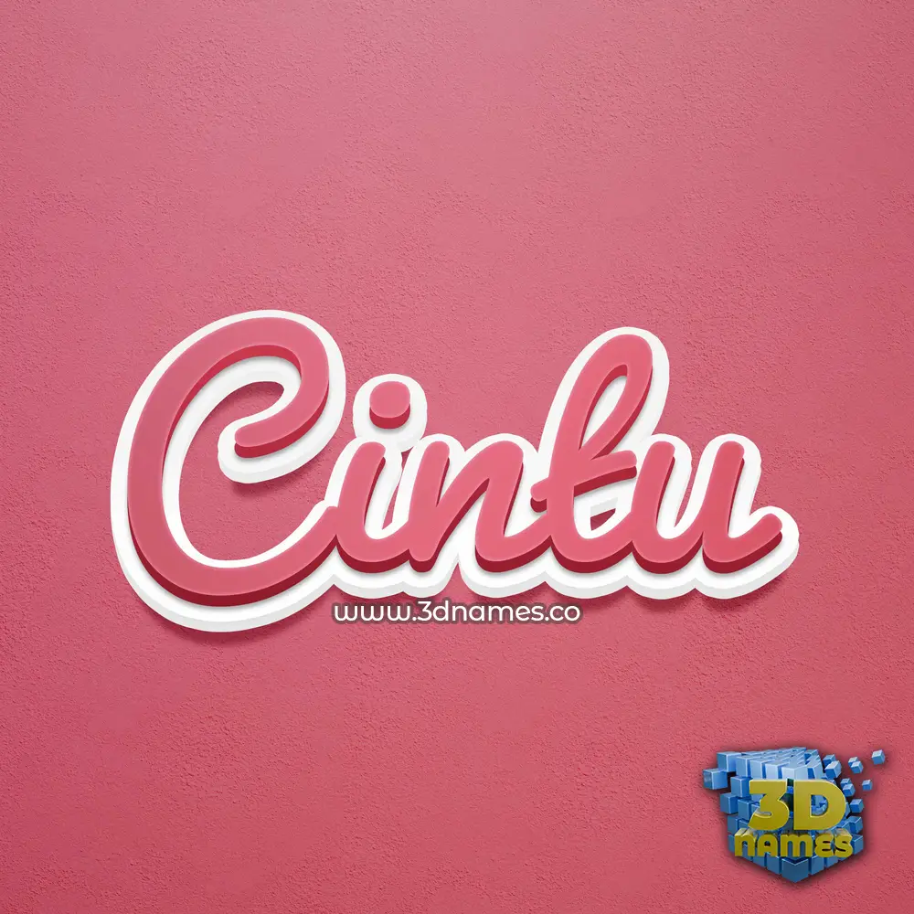 cintu in Red Scribble style - 3D name wallpaper