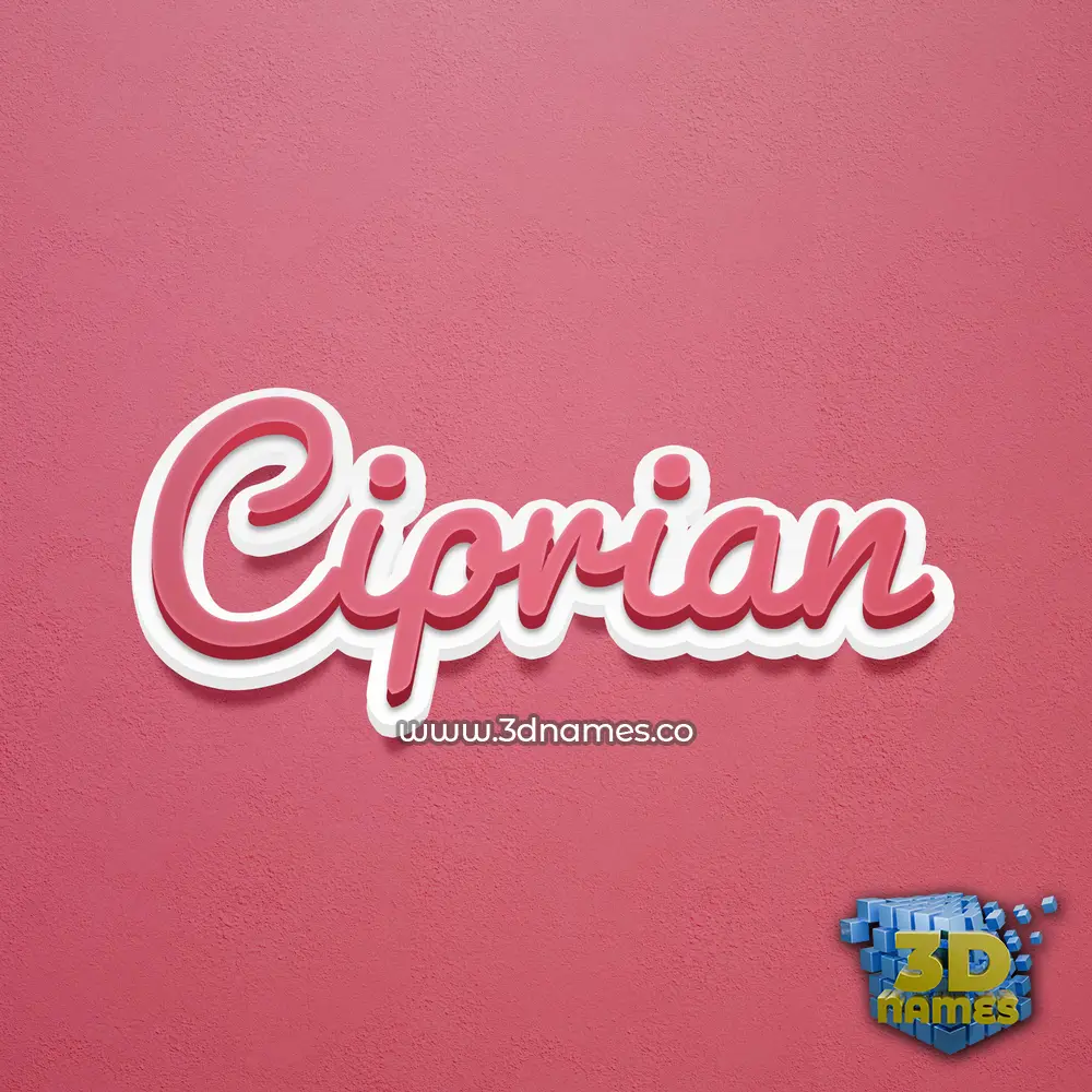 ciprian in Red Scribble style - 3D name wallpaper